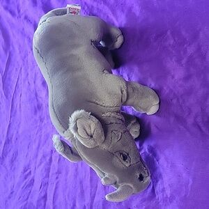 Webkins endangered black African rhinoceros stuffed animal plushie